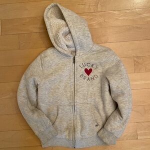 Soft Gray Sherpa Fleece Lined Hoodie